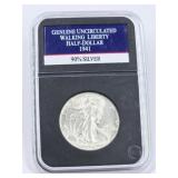 1941 Walking Liberty Half-Dollar, UC