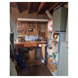 Work Bench, Vise, Shelf, Hamper