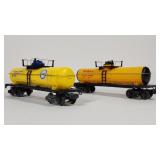 2 K-line O Gauge Single Dome Tankers: Shell, Pure