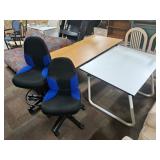 Drafting Table, Adjustable Chairs, Folding Table