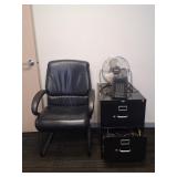 Fan, Chair, File Cabinet