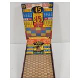 Vintage Punch Board Gambling Games