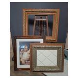 Ornate Wood Frames, Wall Art, Vintage Easel