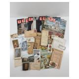 Vintage Life & Look Magazines, Wells Co Ephemera