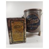 Vintage Keener Brand Lard Can, Boston Axle Oil Can