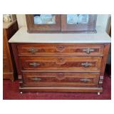 Marble Top 3 Drawer Dresser, Bibles