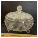 GLASS CANDY DISH W/LID