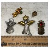 LADIES JEWELRY-LAPEL PINS/ANGEL DESIGN/ASSORTED