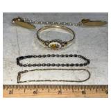 LADIES JEWELRY-BRACELETS & COLLAR CLIPS W/CHAIN/