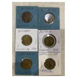 (6)AUSTRIA "1-SCHILLING" COINS ***ASSORTED DATES