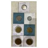 (7)BELGUIM "FRANC" COINS-(2)20 / (2)5 / (1)2 /