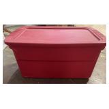 PLASTIC STORAGE TOTE W/LID