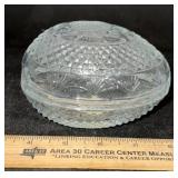 GLASS TRINKET BOX-EGG DESIGN