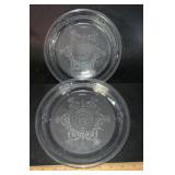 FIRE KING-(2)GLASS PIE PLATES