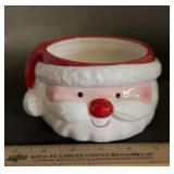 CANDLE W/SANTA DESIGN HOLDER/CONTAINER