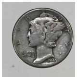 1945 MERCURY DIME (90% SILVER)