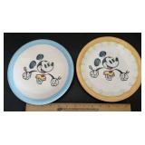 (2)DISNEY PLATES-ASSORTED