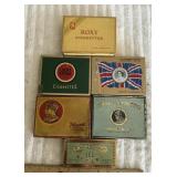 (6)VINTAGE CIGARETTE TINS-ASSORTED/CHECK OUT THE