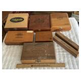 (8)VINTAGE WOODEN CIGAR BOXES-ASSORTED