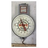 VINTAGE HANGING SCALE-"PILLSBURY FEEDS"