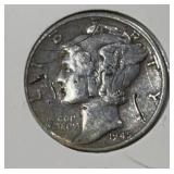 1945 MERCURY DIME (90% SILVER)