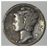 1936 MERCURY DIME (90% SILVER)