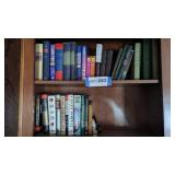 2 shelves of books, Presidents and political