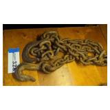 Heavy duty log chain w/hooks at each end, 8