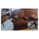 Clauser Furniture upholstered swivel rocker