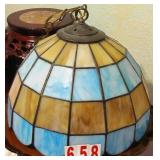 Stain glass hanging lamp