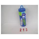 Coolgear Retro Bottle with Straw- Blue & Green