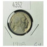 1918 Buffalo Nickel G4 Condition