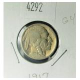 1917 Buffalo Nickel G4 Condition