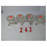 Vintage Indiana Glass Candle Holders - Set of 4