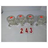 Vintage Indiana Glass Candle Holders - Set of 4