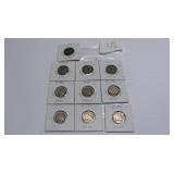 10 Assorted Buffalo Nickels worth $3.00 each