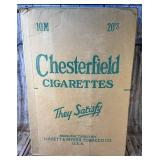 CHESTERFIELD CIGARETTES ADV.CARDBOARD BOX