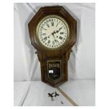 Regulator Calendar Clock With Key & Pendulum 32 x