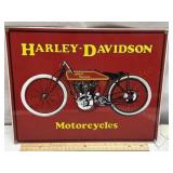 Reproduction Porcelain Enameled Harley Davidson