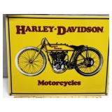 Reproduction Porcelain Enameled Harley Davidson