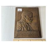 Cast Iron Theodore Roosevelt Plaque 10 x 13