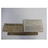 1892 Adams Express Company Receipt & Envelope