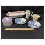 Fitz & Floyd Creamer, Relish Tray, Sugar Dish,