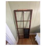 Eight Panel Window Repurposed As A Picture Frame,