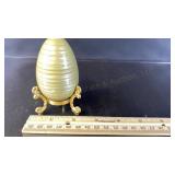 3" Blown Glass Egg And Stand