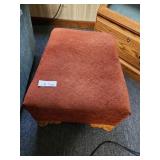 Vintage Orange Footstool