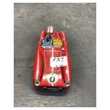 No.6 Ford  Giallo Litho Tin Toy Race Car, Japan