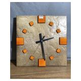 Semigres Tile Wall Clock Mid Century Made in