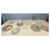 Glass Bowls, Plates, Etc