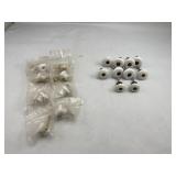 8 New old stock Porcelain Knobs & 10 Porcelain